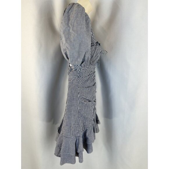Jonathan Simkhai Blue Gingham Puff Sleeve Mini Dress $450 - Picture 11 of 14